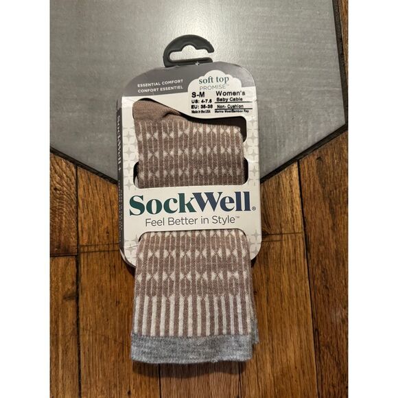 Sockwell Socks S-M 4-7.5 baby cable merino wool bamboo Ray USA EU 35-38 NEW - Picture 1 of 4